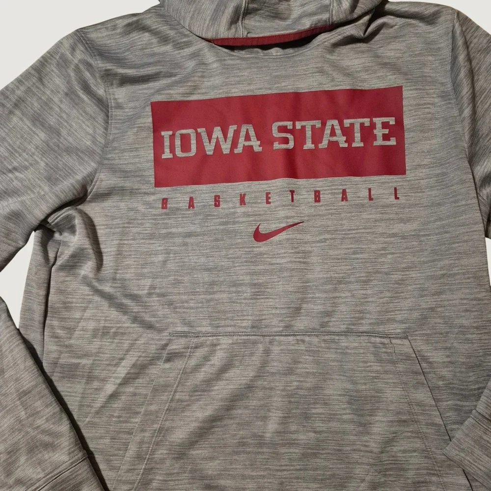 Nike Iowa State Cyclones Basketball Hoodie Mens M Dri-FIT Gray NCAA Pullover